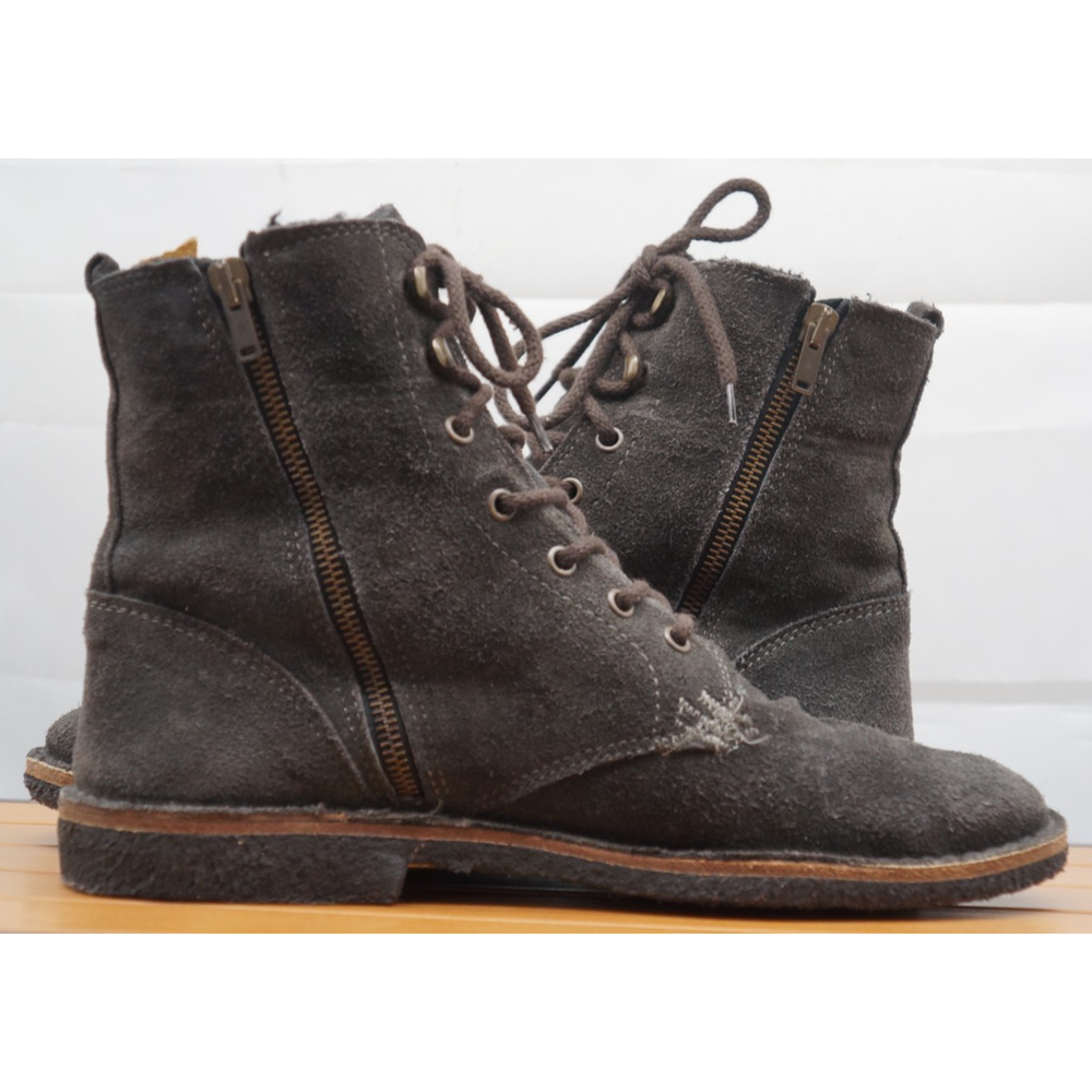Unisex Golden Goose Gramercy Distressed Suede Lace Boot Size 41 Women 10/ Men 8 - Picture 8 of 12